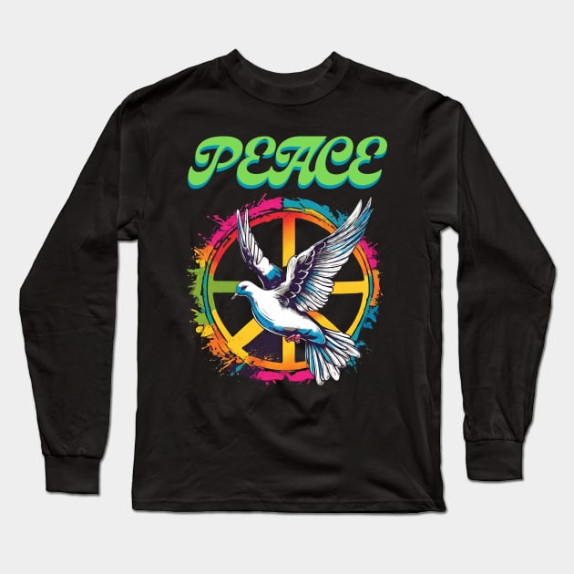 Give-peace-a-chance Long Sleeve T-Shirt by Jhontee